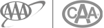 The image shows two circular logos side by side, with 